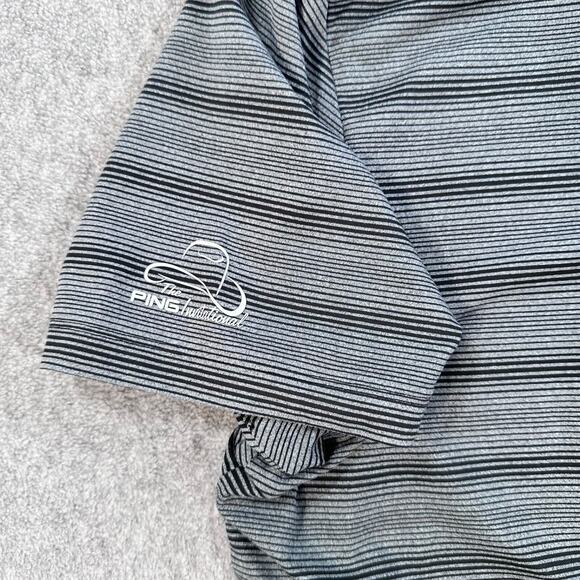 Ping Sensor Cool Striped Golf Polo Shirt Men's XL Performance Short Sleeve - Picture 10 of 11